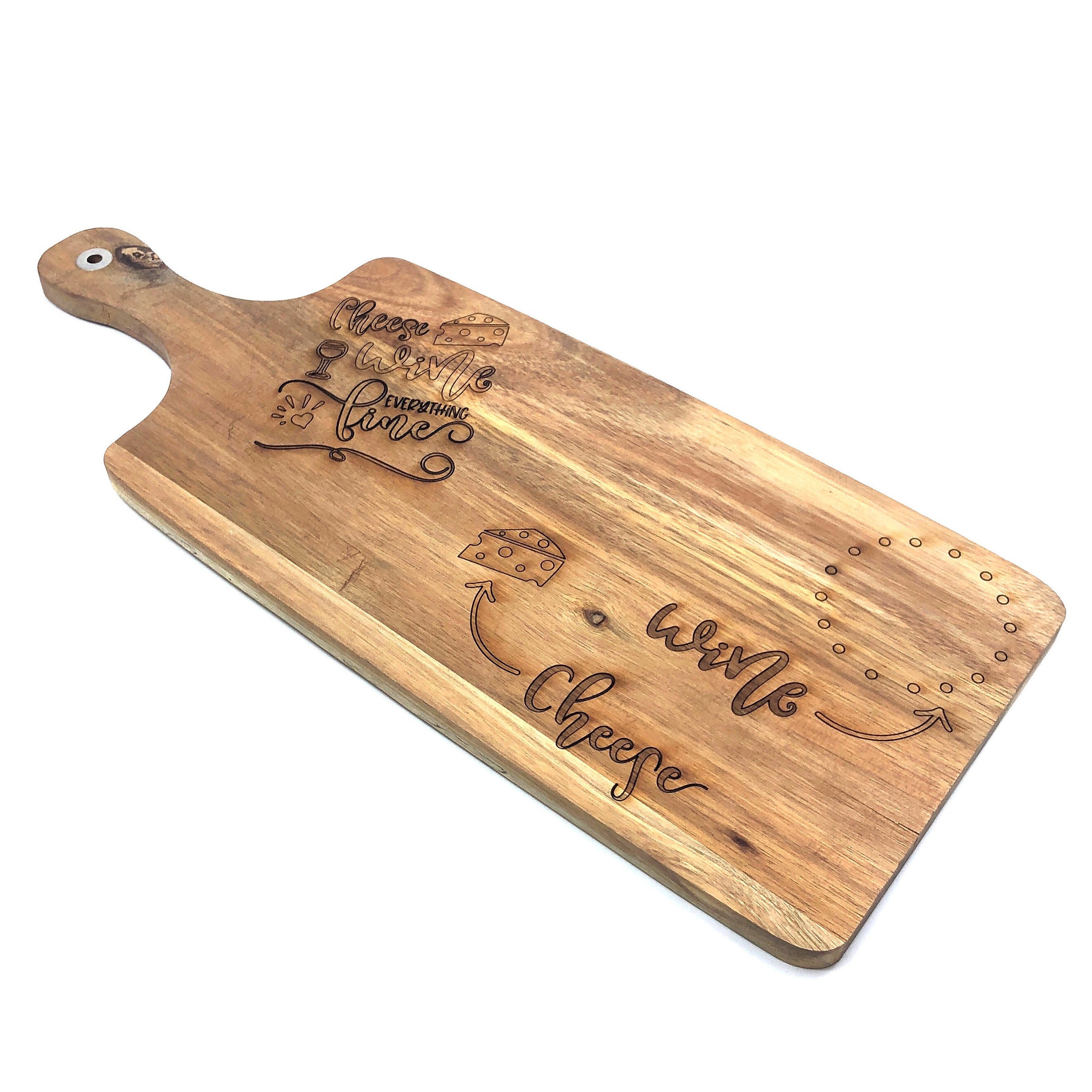 Cheese & wine set cutting board serving tray wine board Etsy