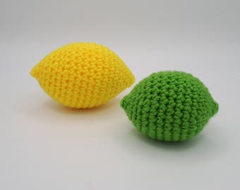 Citrus, Lemon, Lime, Crochet Food, Toy, Peluche, Like Dad, Like Mom, Small Kitchen, Grocery