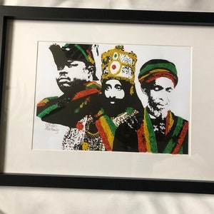 Rasta Trinity - Marcus Garvey, Haile Selassie, Prince Emmanuel