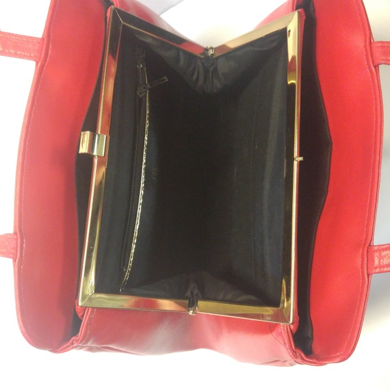 Vintage 50's Red Handbag by Designer Julius Resni… - image 4