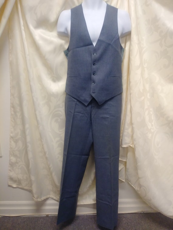Vintage 1970's Men's Dress Pants with Vest 2 Piece