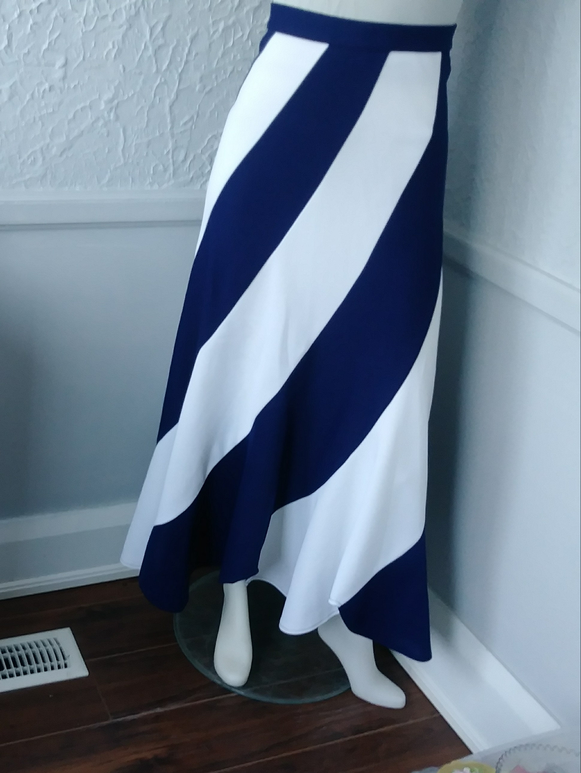 [ limited stock! ] vintage striped skirts/ blue main image 1