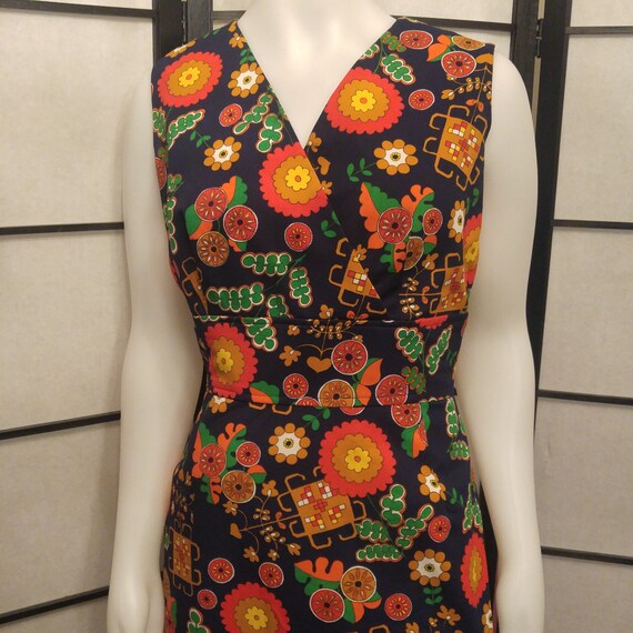 Vintage 70's Handmade Floral Long Dress - Authent… - image 4