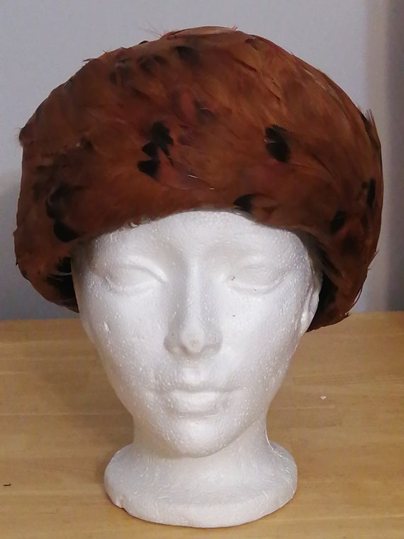 Vintage Women's Hat, Women's Hat, Feather Hat - image 2