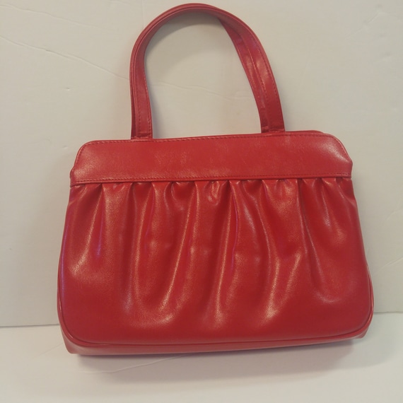 Vintage 50's Red Handbag by Designer Julius Resni… - image 1