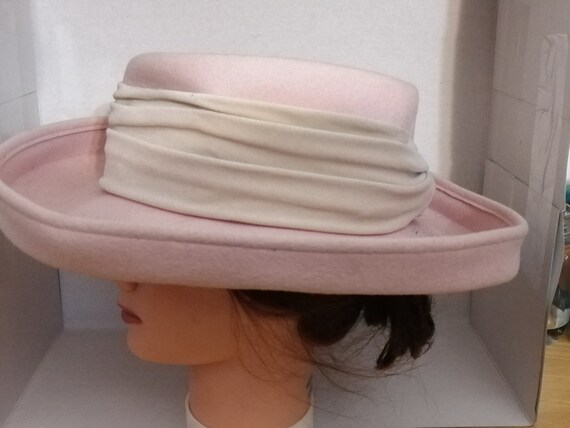 Women's Hat, Vintage Hat, Pink Hat, Wide Brim Hat… - image 4