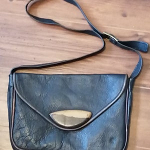 Bolso de hombro vintage, bolso de 1979, bolso de cuero, bolso con correa ajustable