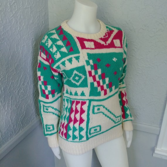 Vintage Sweater by Britches - Retro 70's Handmade… - image 2