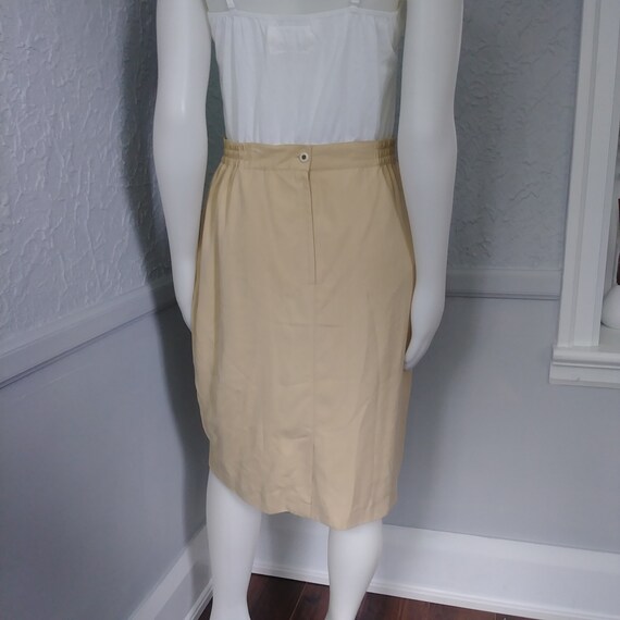 Vintage 90's 2000's Pale Yellow Skirt - Silk exte… - image 5