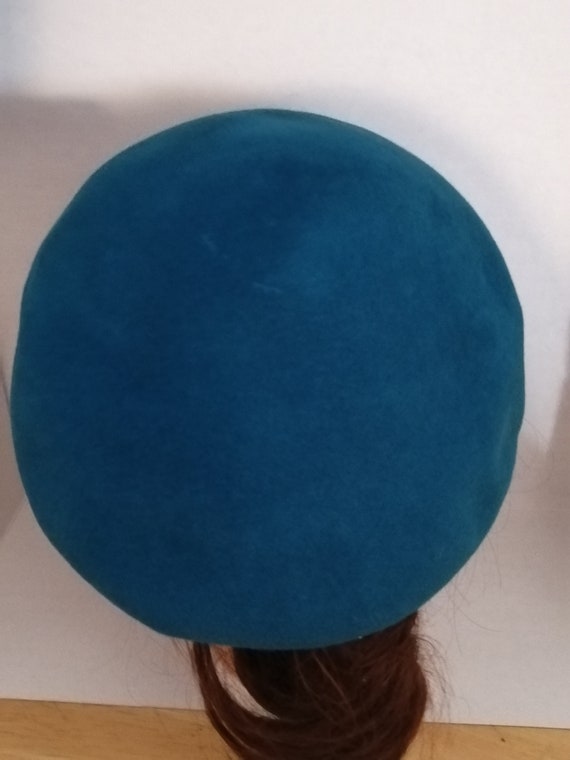 Vintage Women's Blue Hat, Retro Hat, 1950's Hat - image 5