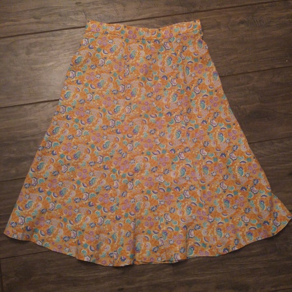 1970's Vintage Skirt by Wendy Originals - Floral … - image 1