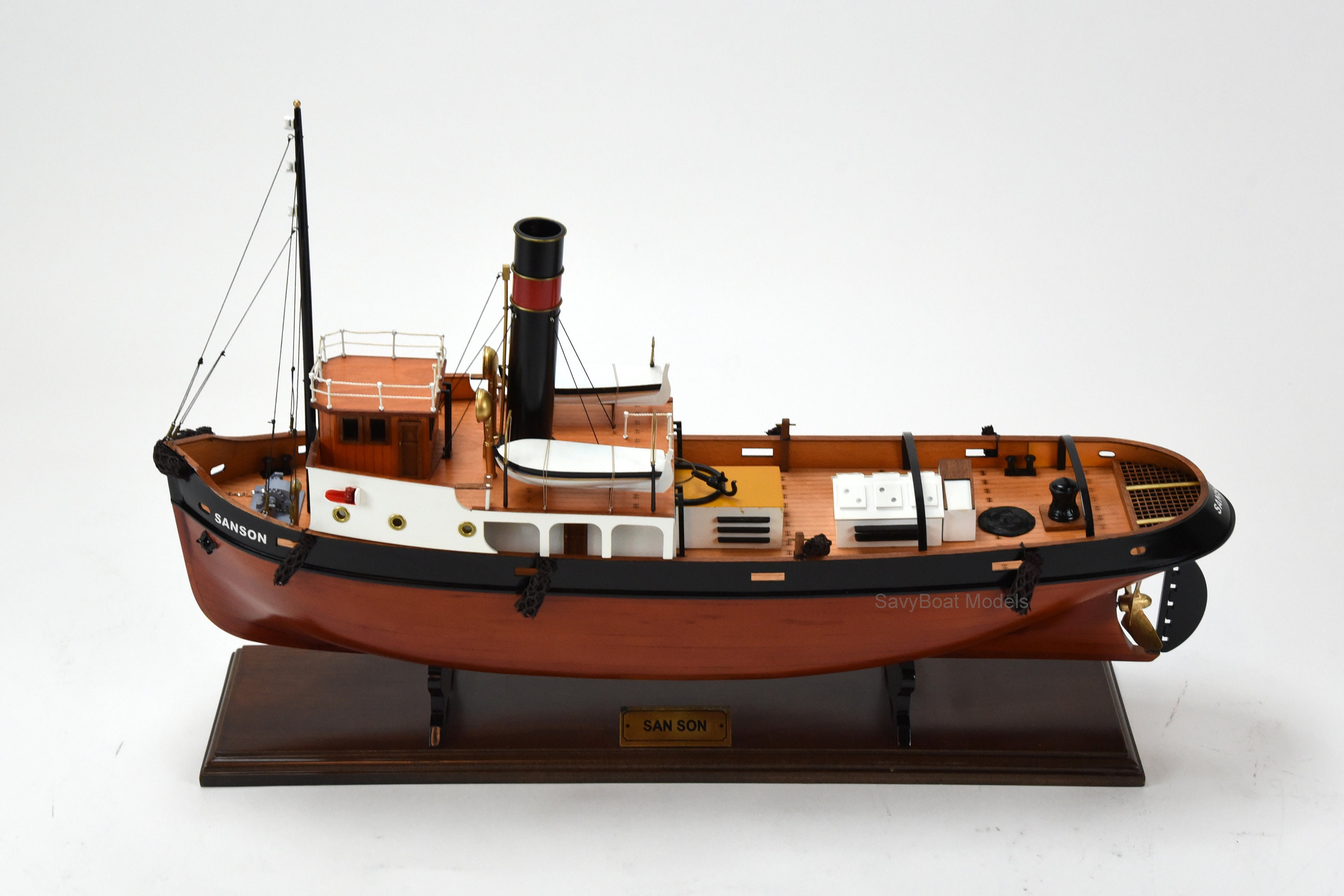 Sanson Tugboat Model Wooden Ship 24 Handcrafted Model Etsy Sanson Tugboat Model Wooden Ship 24 Handcrafted Model Etsy
