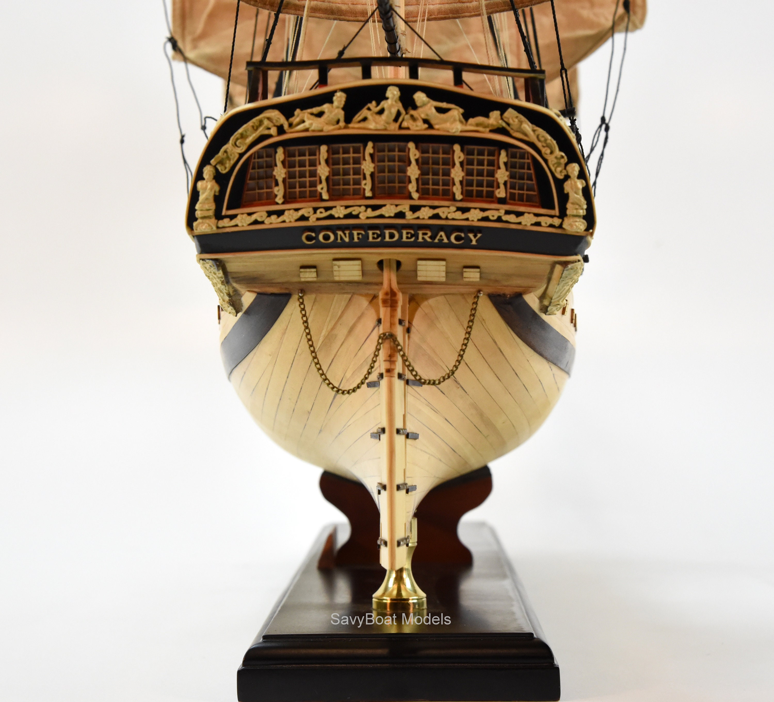 USF Confederacy 1778 1/64 Scale Handcrafted Wooden Ship Model Etsy