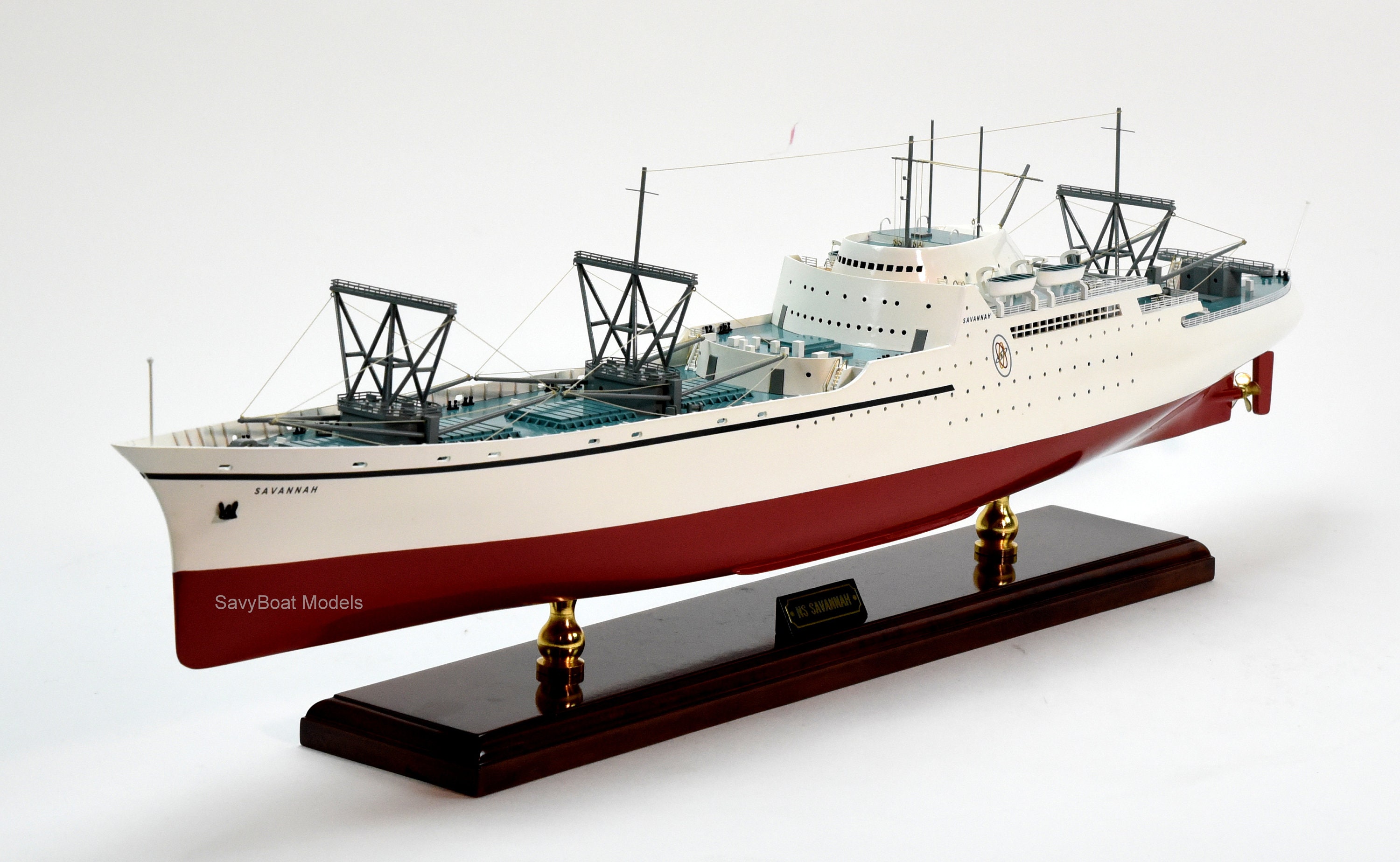 NS Savannah Nuclearpowered Merchant Ship Handmade Wooden Ship Etsy