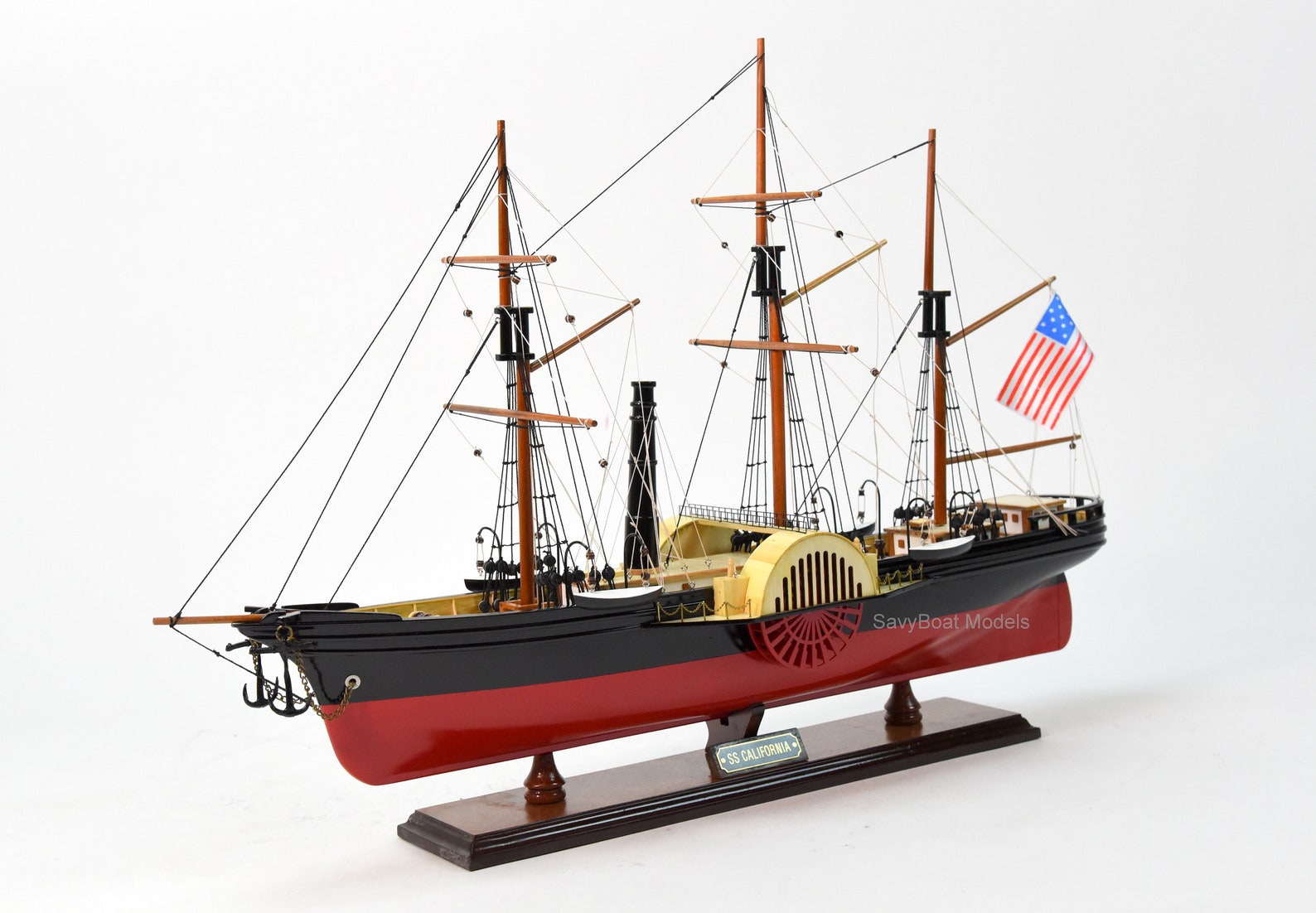 Деревянный пароход. Сборная модель парохода. Масштабные модели пароходов. Сувенирные модели пароходов и кораблей. SS Californian.