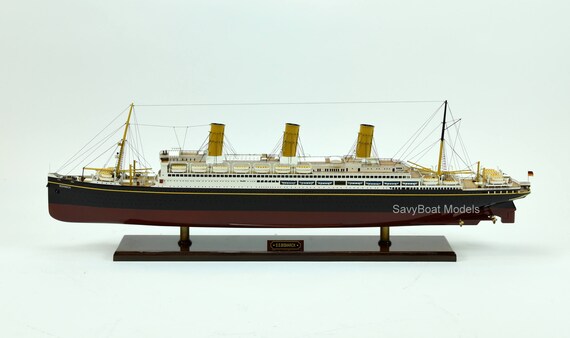 Handgemachte Hölzerne Schiffsmodell Ss Bismarck Ocean Liner 38 Maßstab 1 300