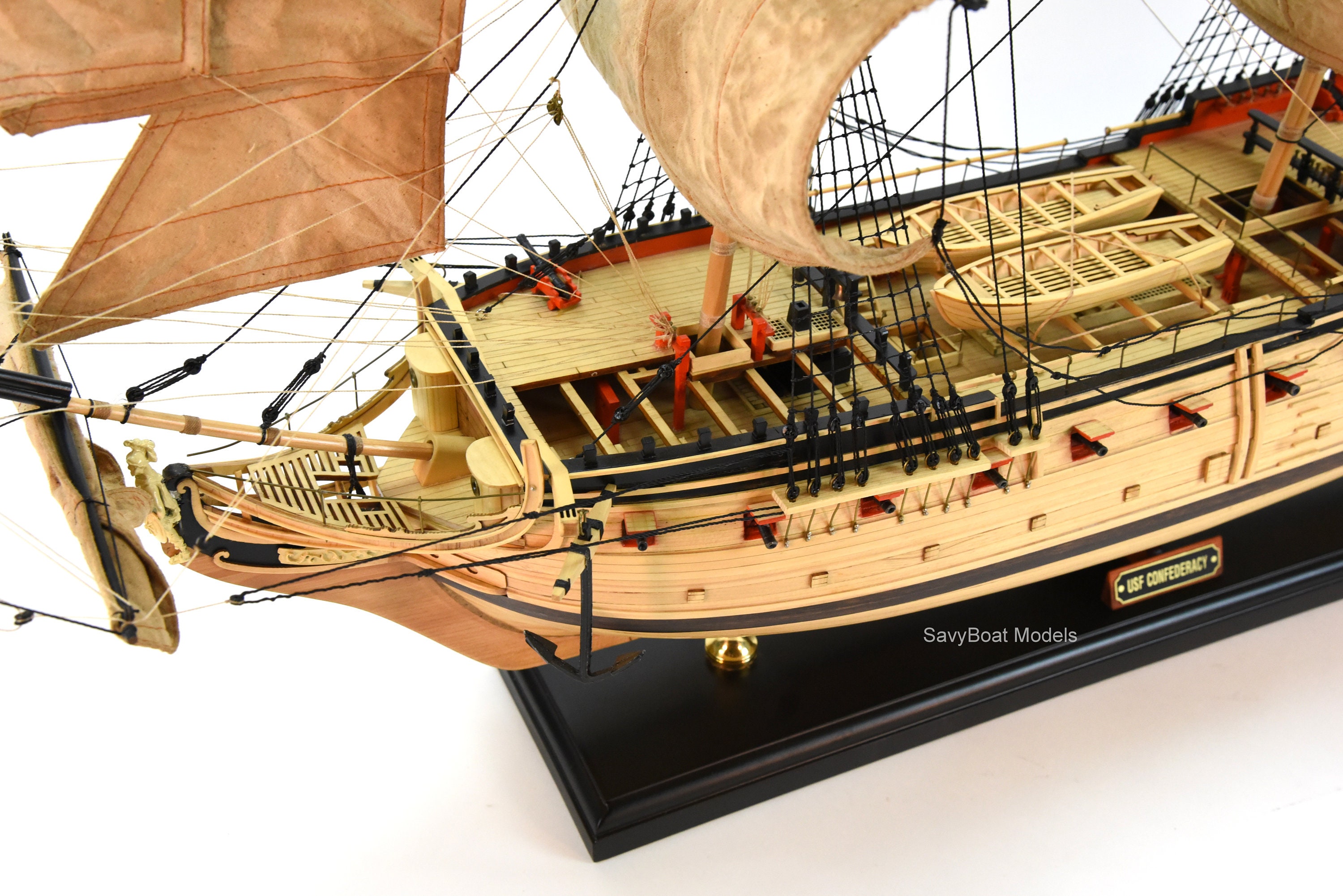 USF Confederacy 1778 1/64 Scale Handcrafted Wooden Ship Model Etsy