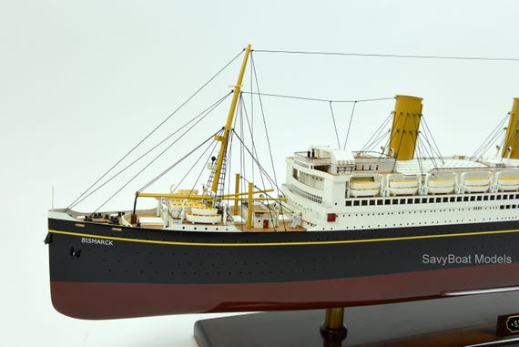 Handgemachte Hölzerne Schiffsmodell Ss Bismarck Ocean Liner 38 Maßstab 1 300