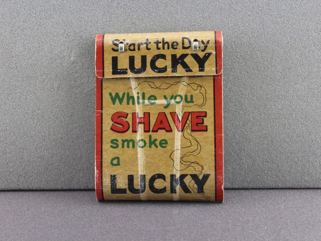 Vintage 1930s Lucky Strike Cigarettes Matchbook Safety Razor Made