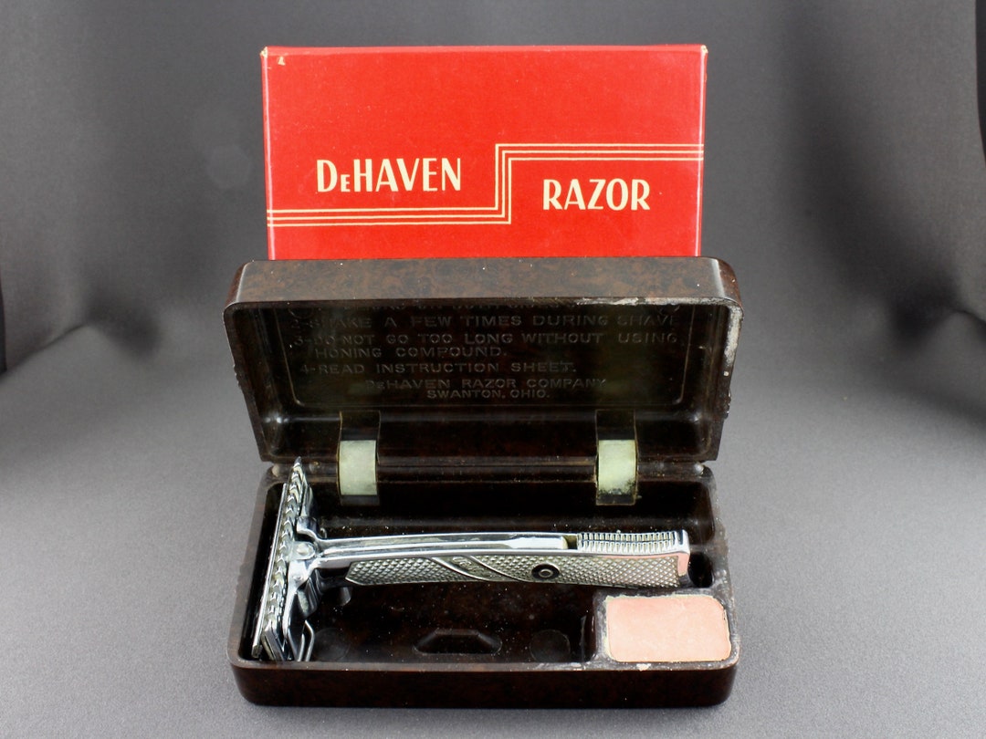 Shake Razors Vintage 1930s De Haven Model No 3 Shake to Sharpen Silver SE Safety ...