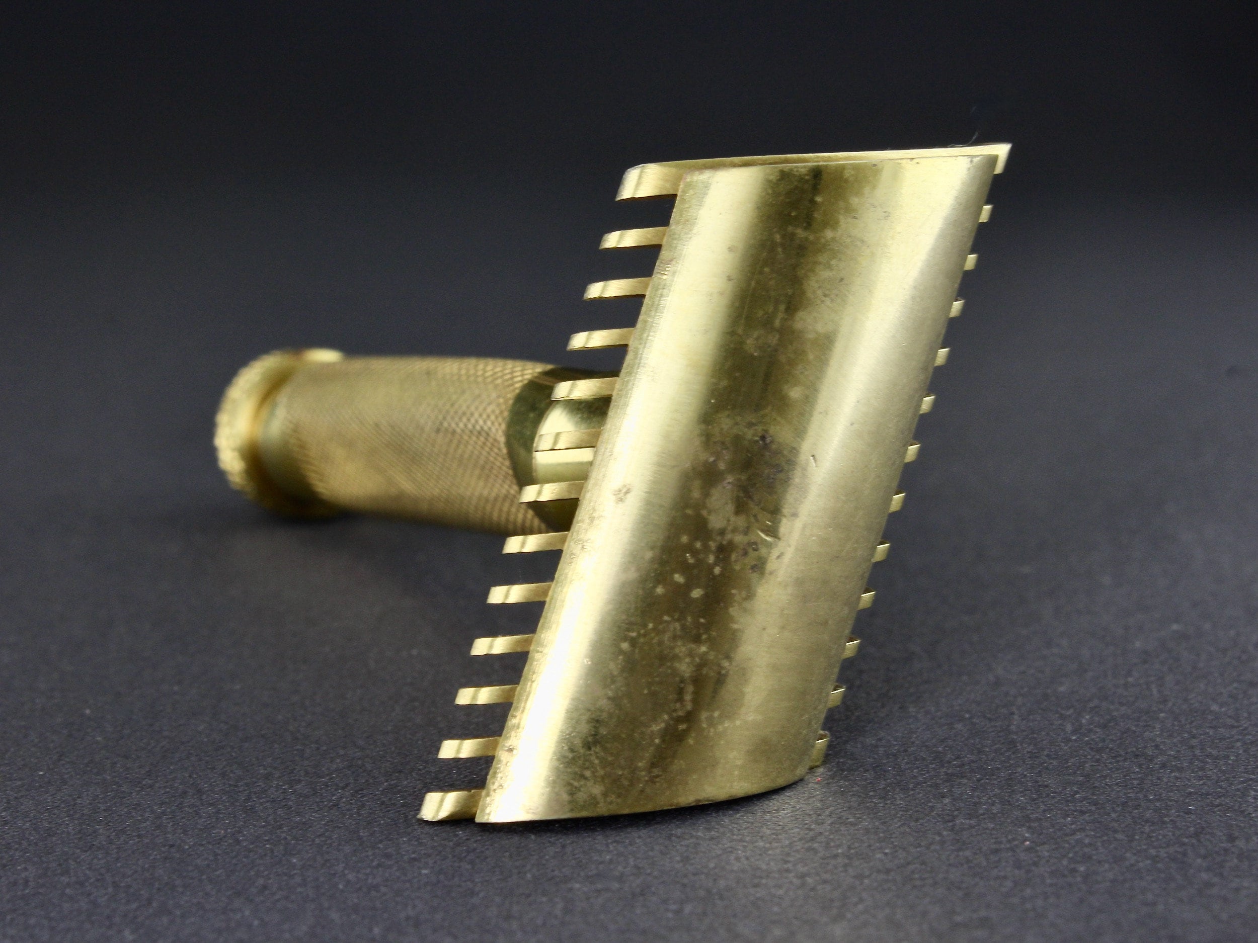 Vintage 1930s Still Angle DE Gold Safety Razor Original Leather Box ...