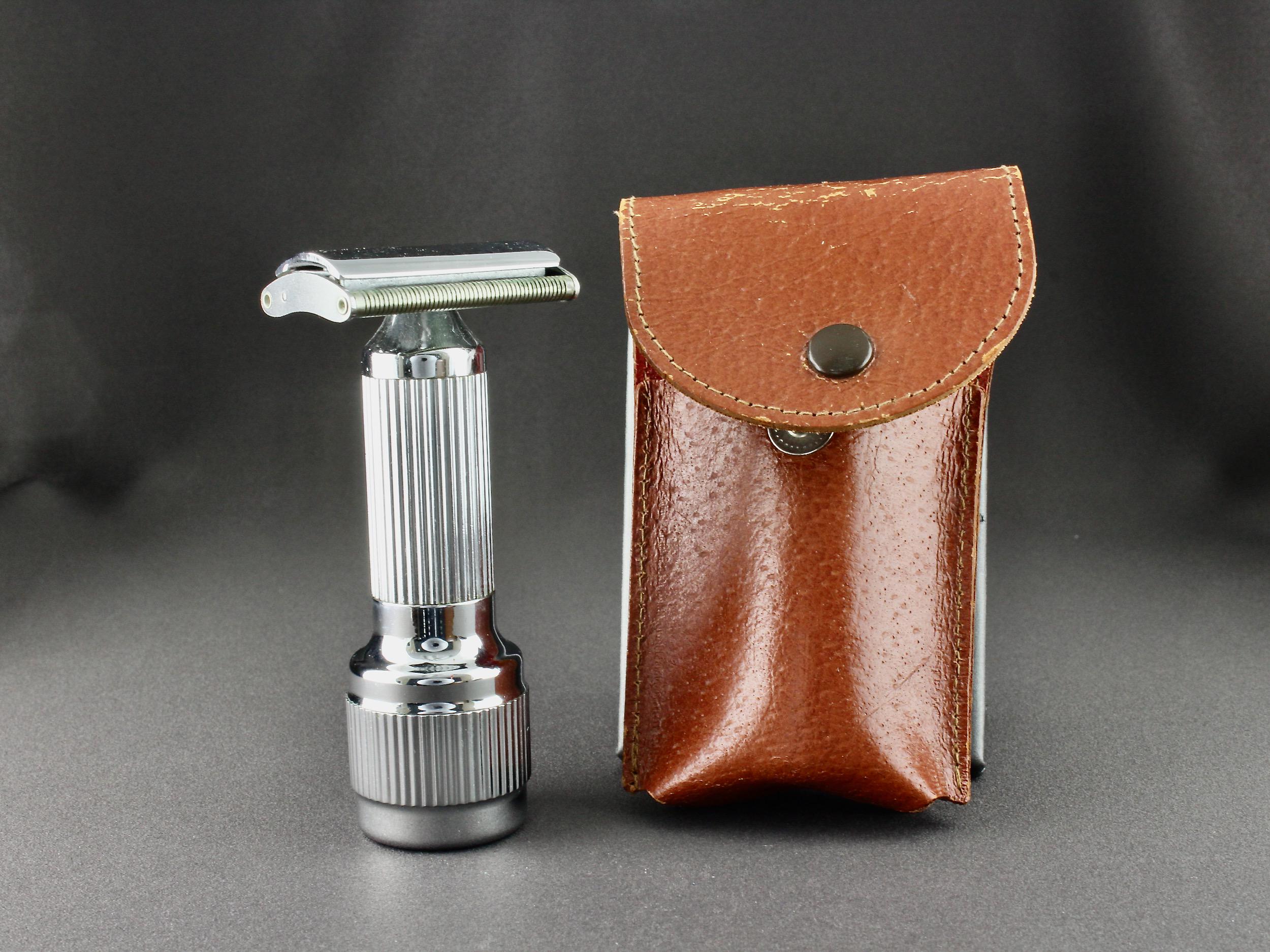 Vintage 1960s Stahly Live Blade Wind up Vibrating DE Safety Razor