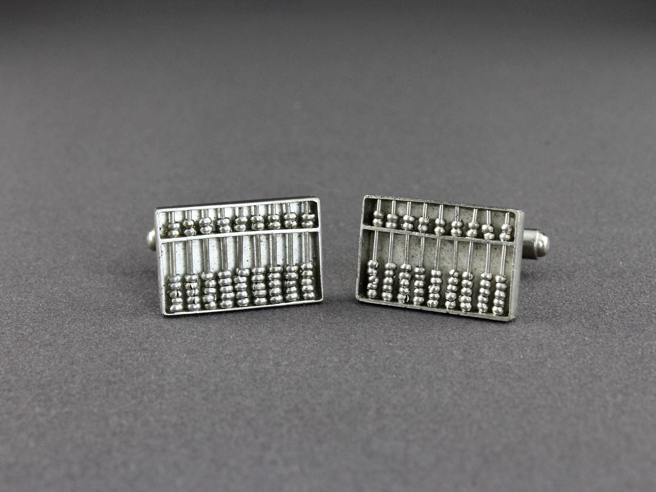 Boutons De Manchette En Argent Massif Boulier - Fabriqué à Hong Kong, Occasion, 12g