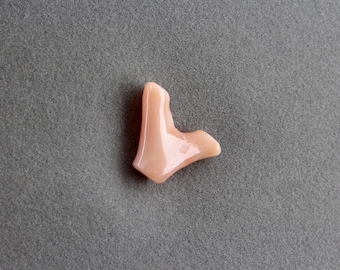 Vintage Pink Angel Skin Branch Coral Tie Tack With Chain And Bar Clasp