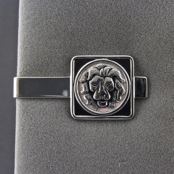 Vintage Lion Tie Bar Tie Clip By Swank - image 3