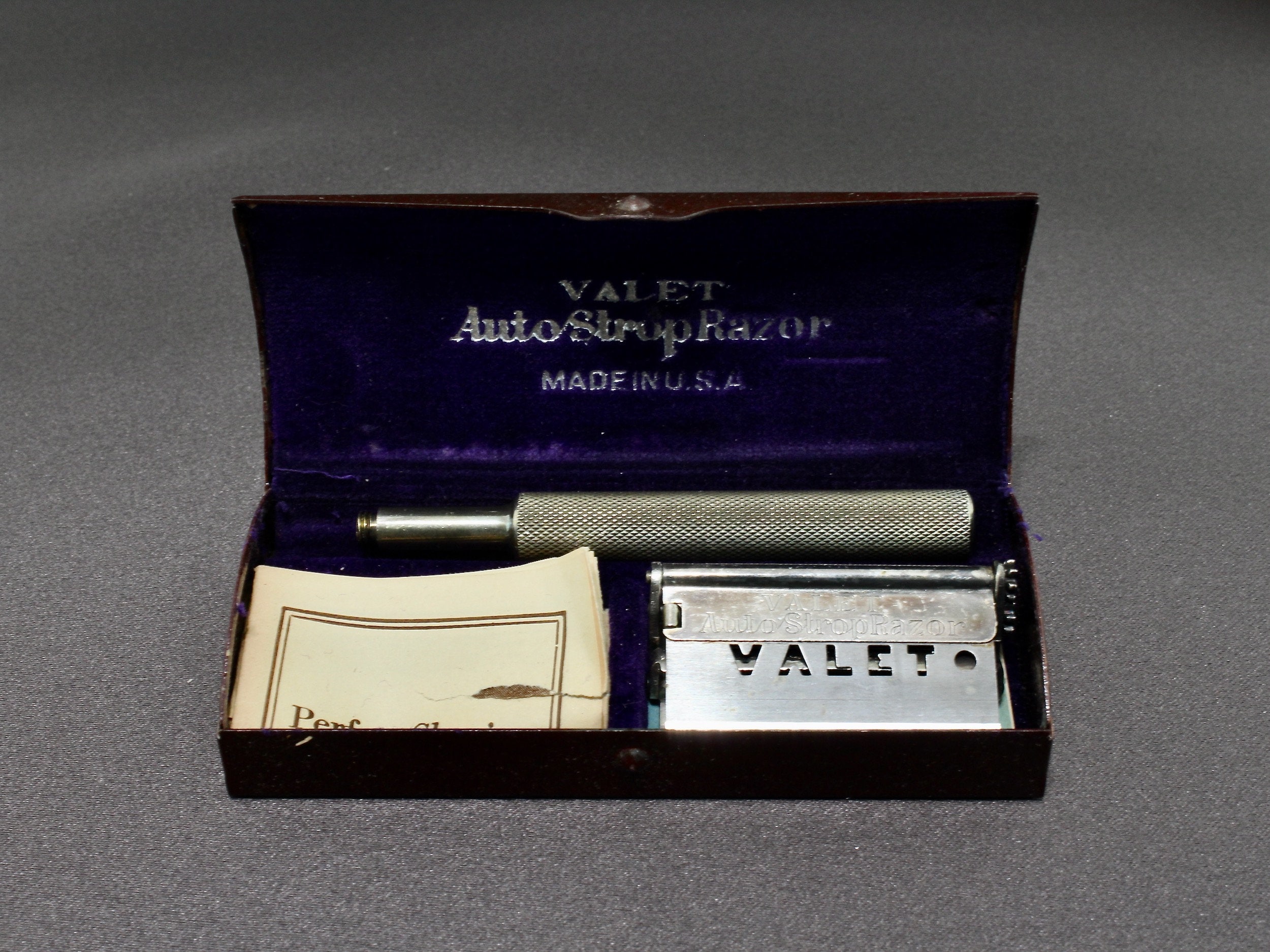 Valet Safety Razor Vintage 1920s Valet Autostrop Model C SE Safety Razor Strop Blade ...