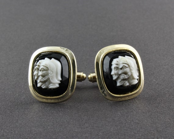 Vintage White Grey And Black Lucite Double Sparta… - image 1