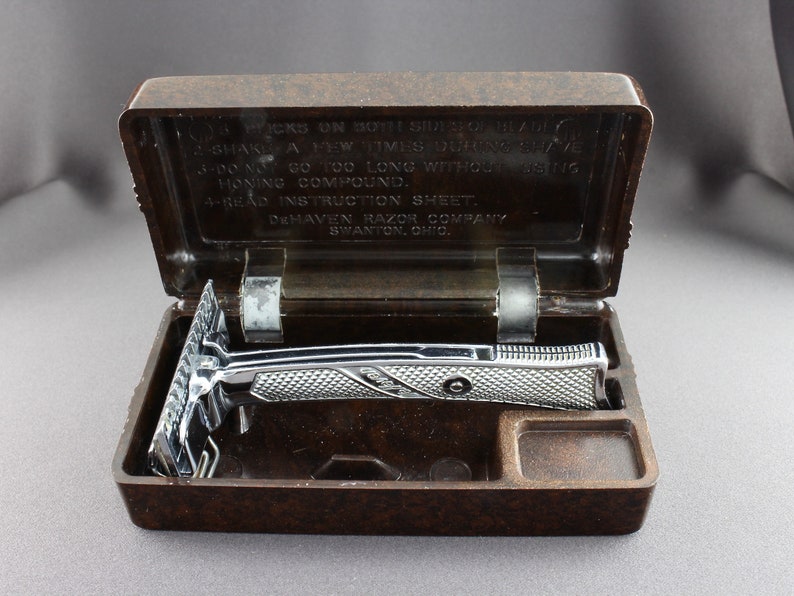 Shake Razors Vintage 1930s De Haven Model 3 Shake to Sharpen SE Safety Razor ...