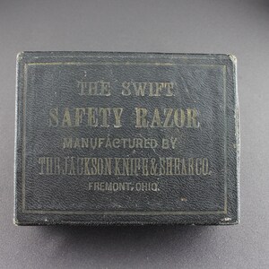 Vintage 1900s the Swift SE Safety Razor 2 Wedge Blades Stropping Tool ...