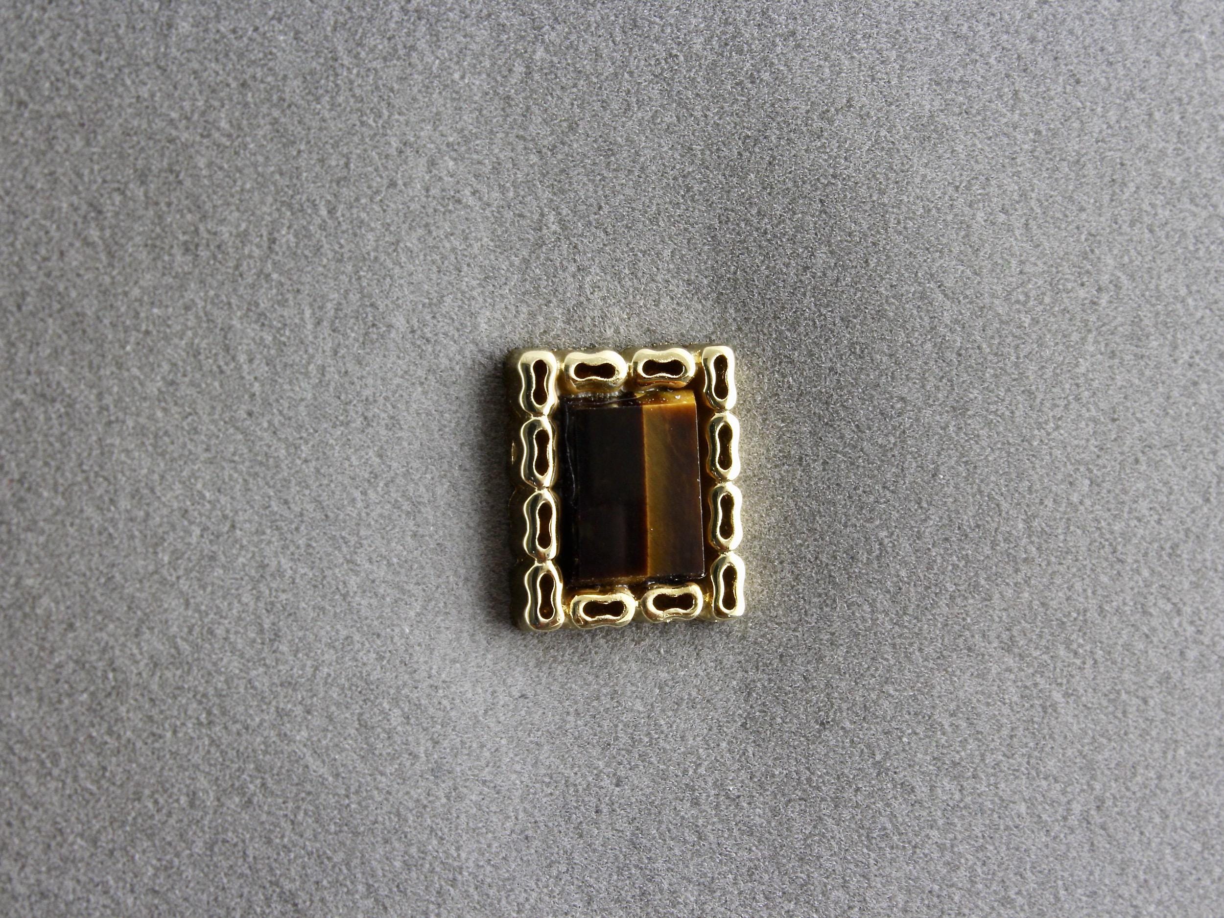 Coeur De Lion Yellow Gold Tone Pearl and Tiger's Eye Necklace | 0149323