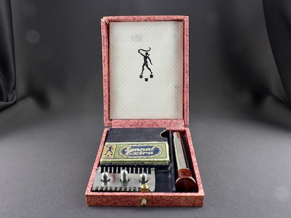 Vintage 1930s German Sonnal DE Safety Razor 9 Unused Blades