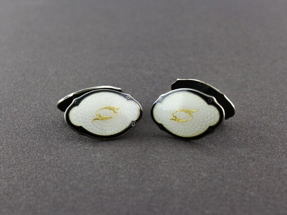 Vintage Art Deco Vermeil Sterling Silver Black White and Gold 