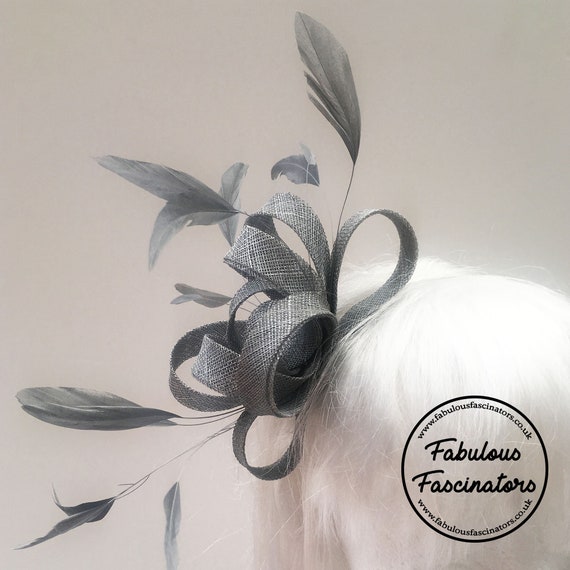 Silver small fascinator Clearance