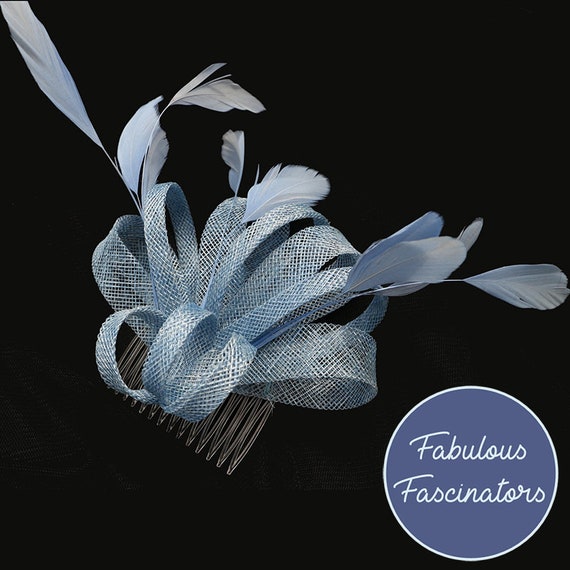 pale blue wedding hat