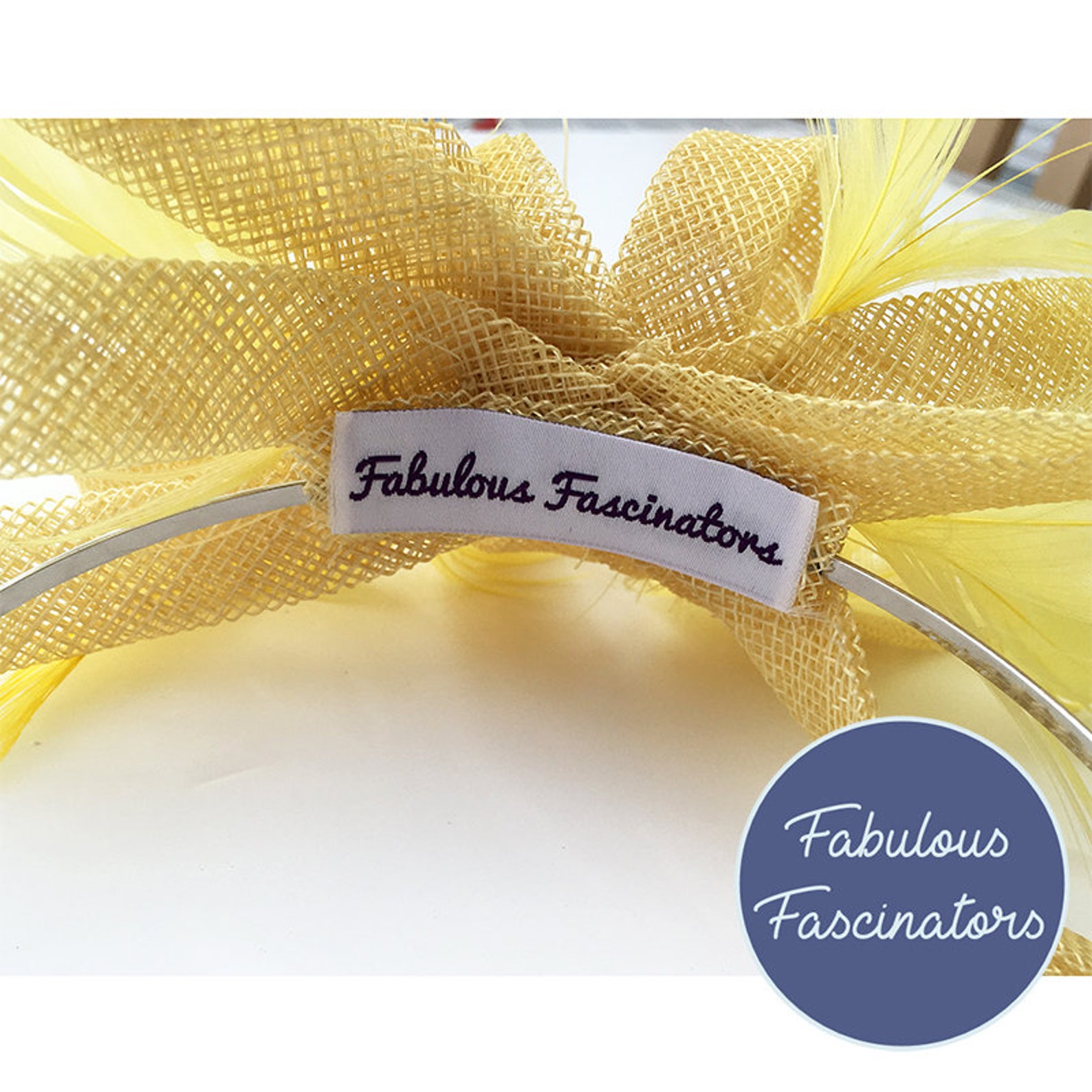 Primrose Yellow Fascinator. Lemon Yellow Fascinator Hair Clip Etsy