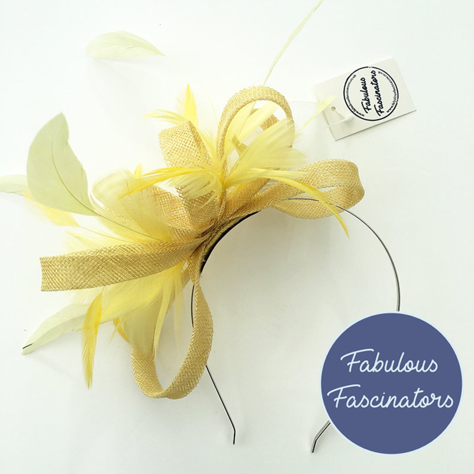 Primrose Yellow Fascinator. Lemon Yellow Fascinator Hair Clip Etsy