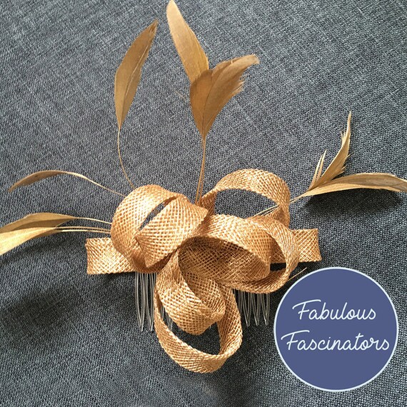 Small gold fascinator clip Clearance