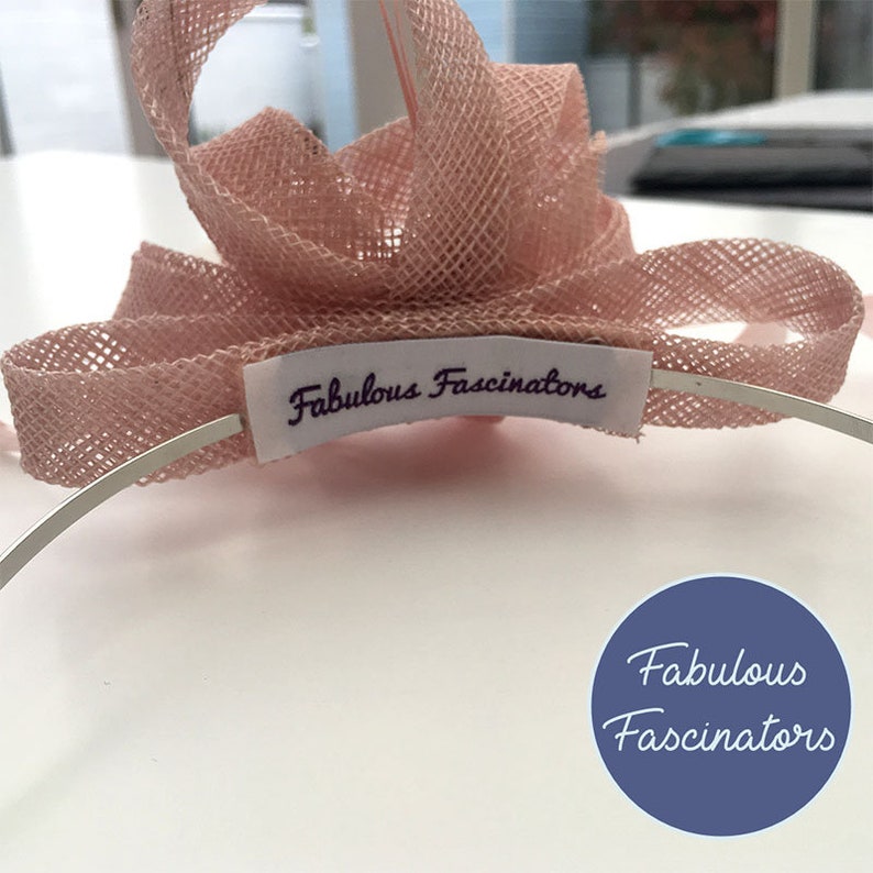 Small Pink Fascinator with Feathers Light Pink Fascinator perfect for weddings