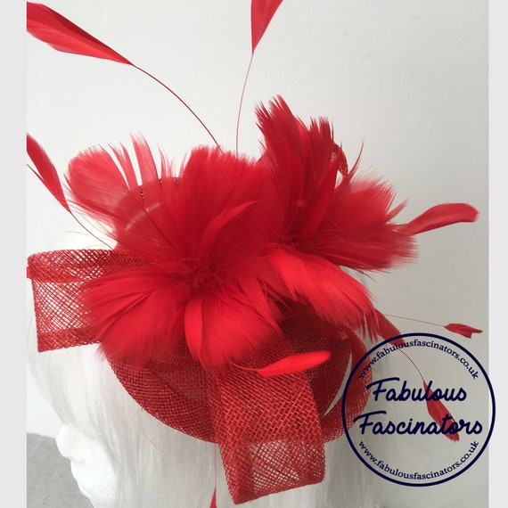 red fascinator uk