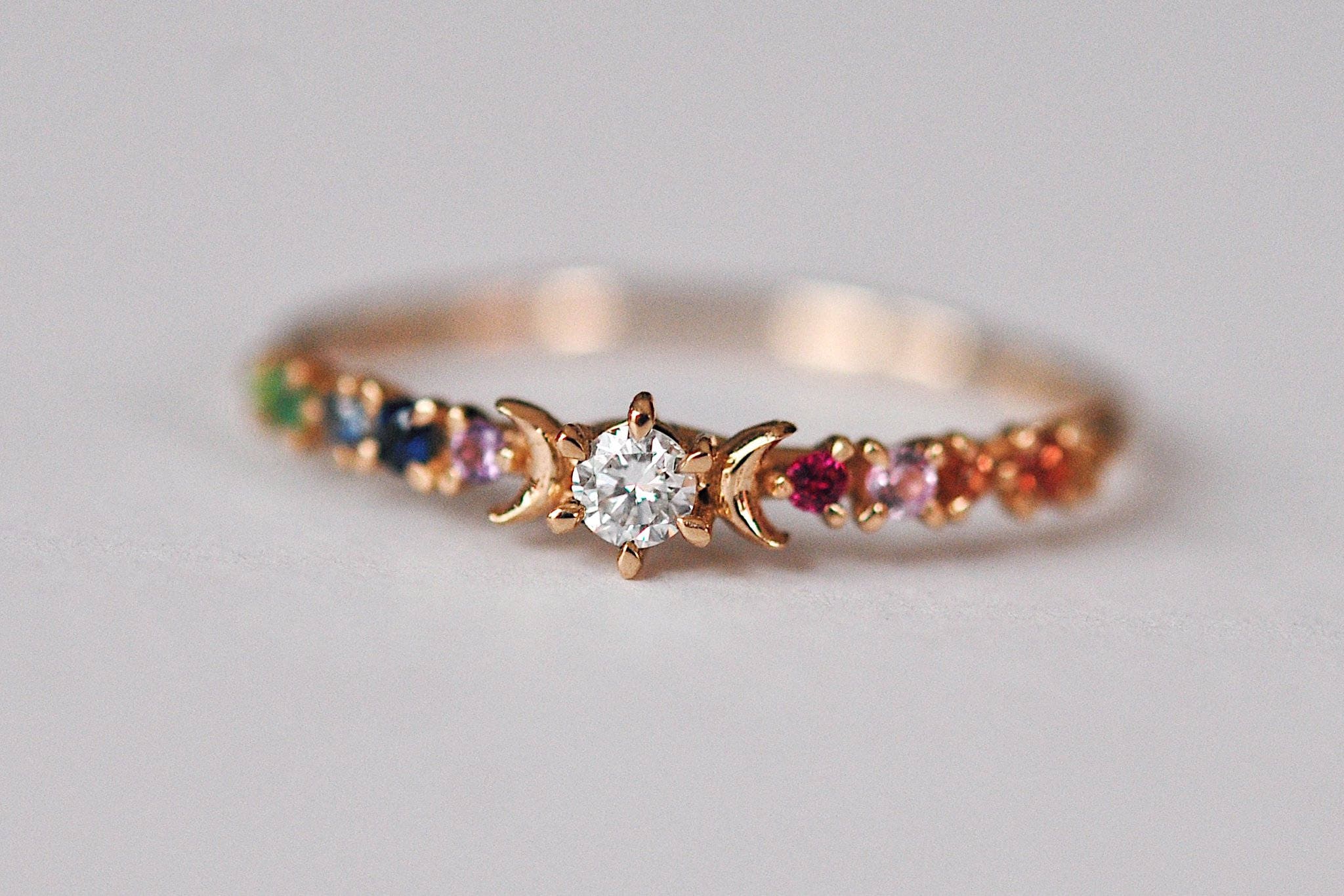 Rainbow stardust ring deals