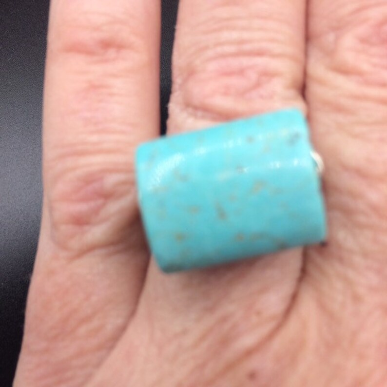 Turquoise wire wrapped ring
