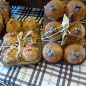 Muffins o panes falsos en moldes rústicos: decoración rústica para el hogar