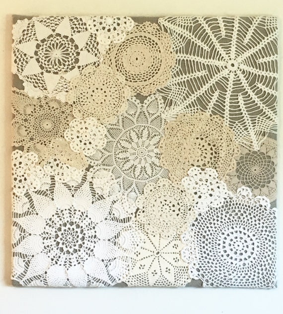 Items similar to Vintage doily wall hanging on Etsy