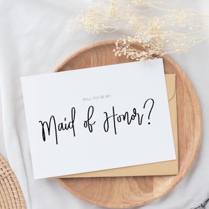 4x6” Maid of Honor Proposal Card - Maid of Honor Proposal Idea - Maid of Honor Wedding Card