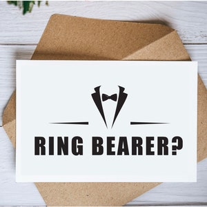 Ring Bearer Proposal Card (4x6”): Groomsmen Wedding Card
