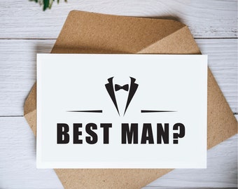 4x6” Best Man Proposal Card - Will You Be My Best Man - Will You Be My Groomsman - Groomsmen Proposal Idea - Groomsmen Wedding Card